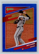 2021 Panini Donruss Blue Foil #117 Nick Ahmed Arizona Diamondbacks