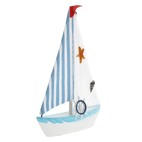 Lot de 6 bateaux miniatures en bois – déco marine vintage - Décoration Lot de 6 bateaux miniatures en bois – déco marine vintage - Décoration