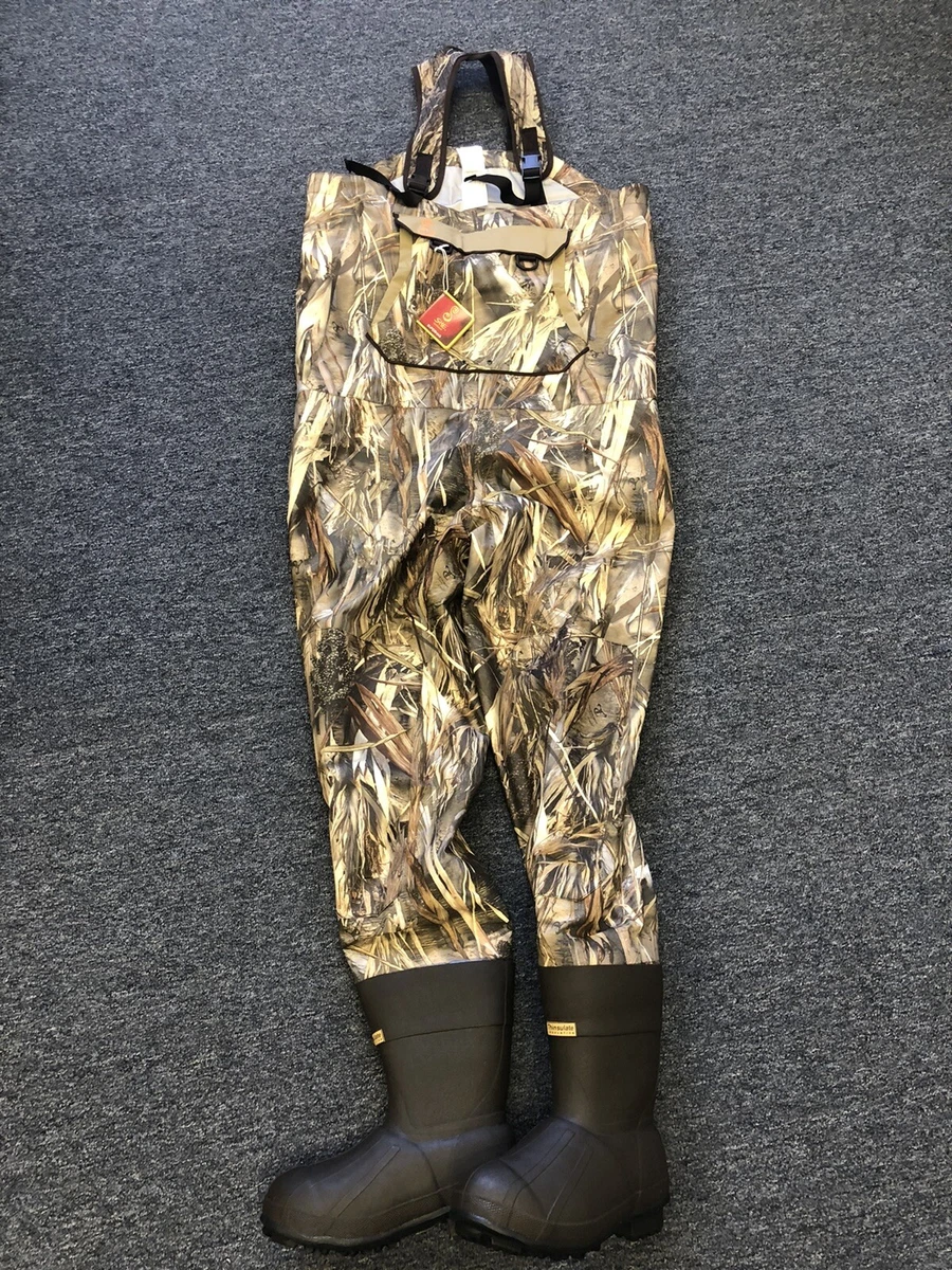 Cabelas Mens Mossy Oak Camo Chest Waders Thinsulate Insulated Boots Size 10R Cabela main image 2