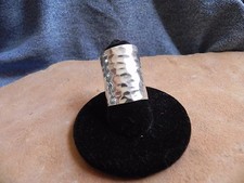 LARGE Hammered Sterling Silver .925 WIDE BAND Ring Size 6 Taxco Mexico