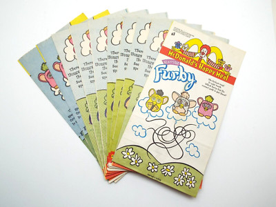 VINTAGE 1999 FURBY McDONALD'S HAPY MEAL BAGS...3 TYPES...10 TOTAL