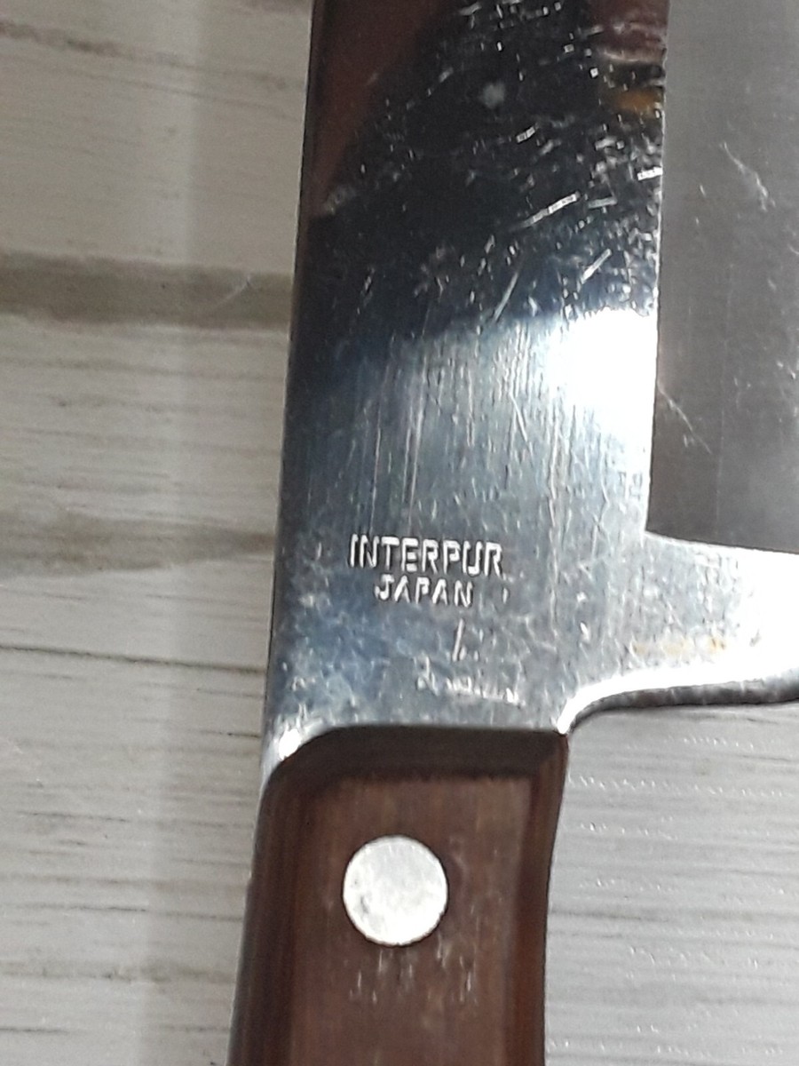 Vtg Interpur Japan Stainless Steel Chopping Carving Knife Three