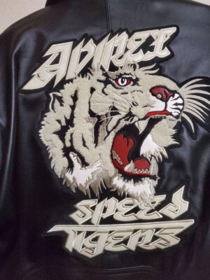 Avirex USA Authentic Varsity Leather Jacket Size L | eBay