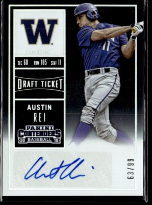 2015 Panini Contenders College Ticket Autographs Draft Austin Rei Rookie Auto