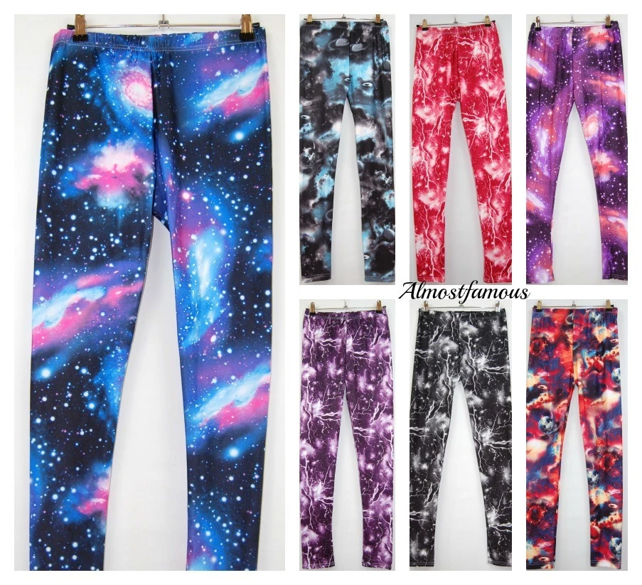 Space print leggings pants space galaxy cosmic skinny womens fashion  Festival