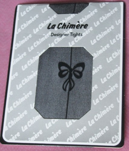 Black Sheer Tights with Flock Bow & Back Seam. Seamed 8-12 Burlesque vintage - Picture 3 of 3