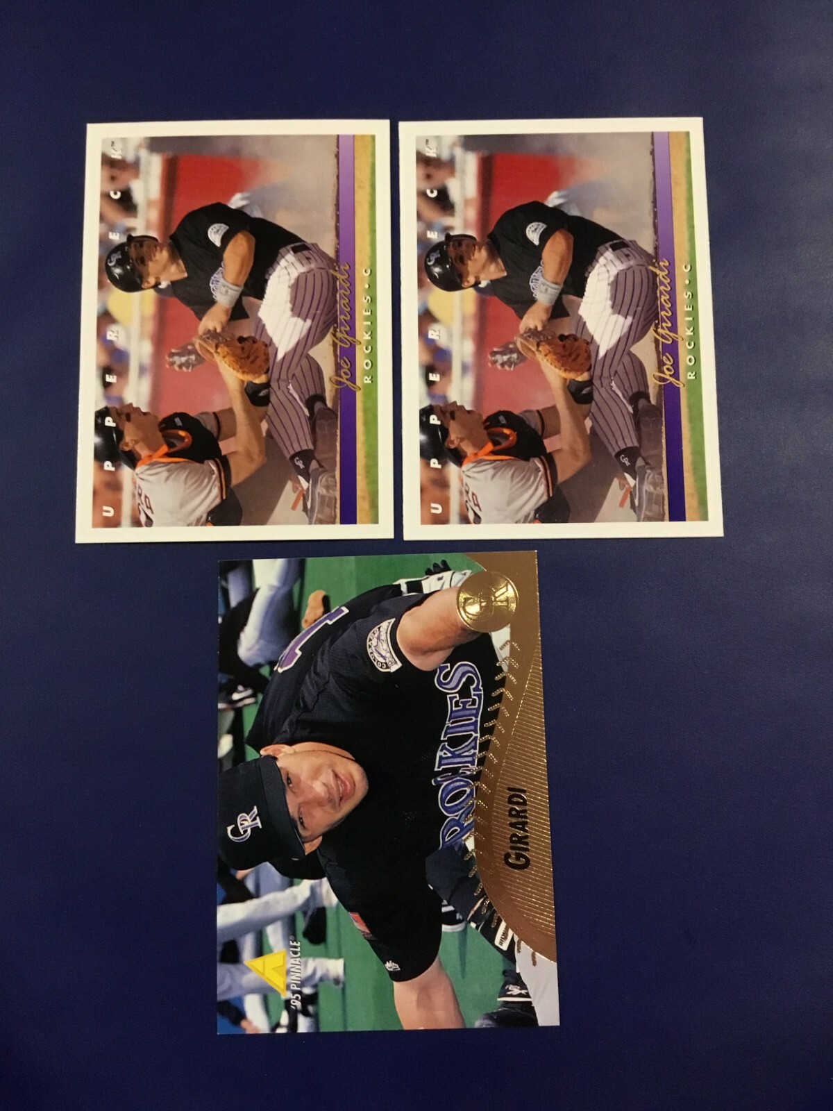 1993 & 1995 Upper Deck Pinnacle #357 #571 JOE GIRARDI Lot 3 Rockies Chicago CUBS