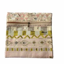 Handmade 8  X 8.5  Zipper Pouch With Lace Trimmed Zipper Fully Lined Washable