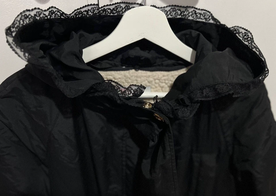 Chaqueta negra desmontable RED VALENTINO DRA4990B-VT0098R Tie Ribbon para mujer talla 46 Foto 2 de 4