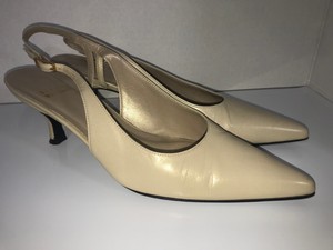 cream pointed toe heels