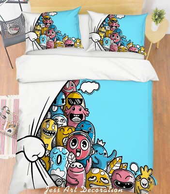 3D Cartoon Monster Hand Colorful Quilt Cover Set Bedding Sets Pillowcases 64