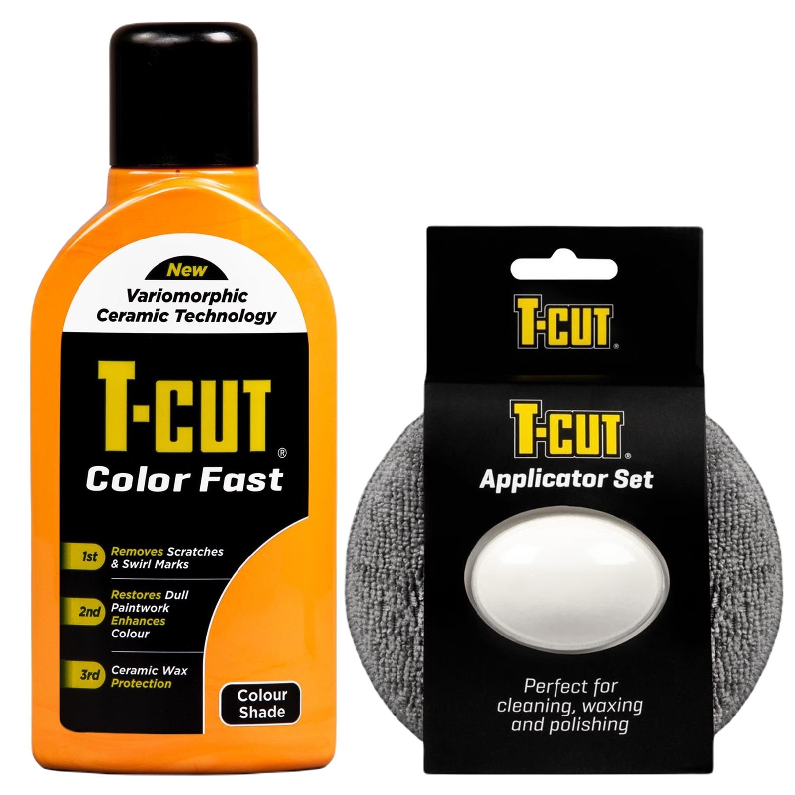 T-Cut Color Fast Orange Ceramic Wax Polish Scratch Remover 500ml + Applicator - Image 3