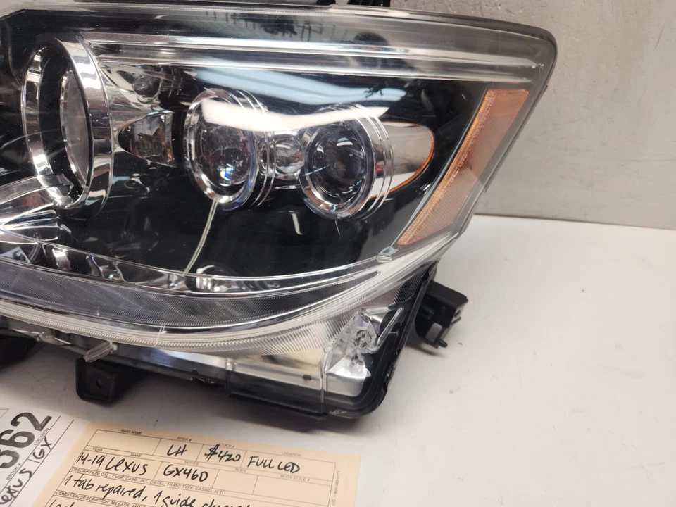 Faro izquierdo conductor LED 2014 2015 2018 2019 LEXUS GX460 GX 460 OEM AX17362 Foto 2 de 4