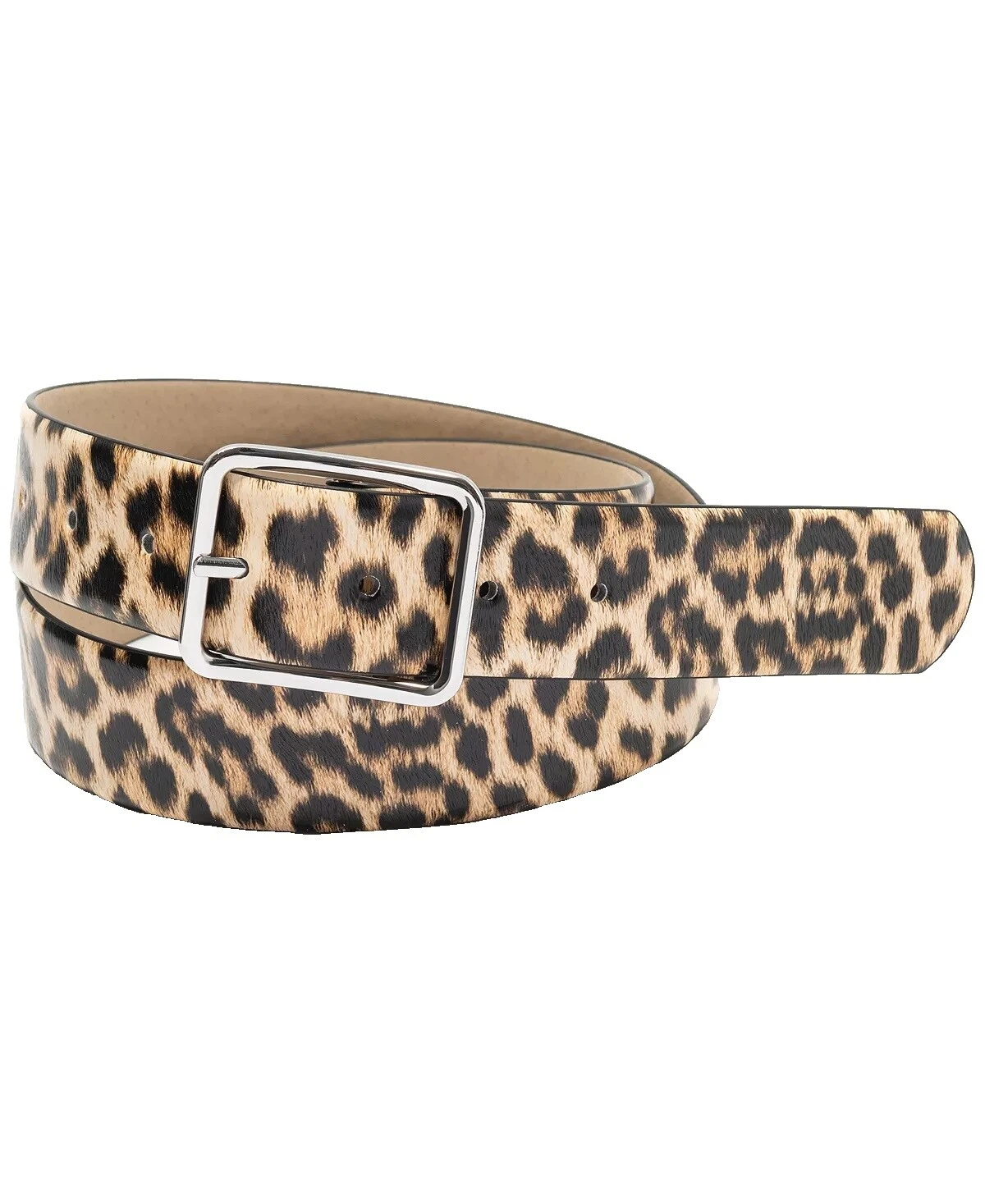 Leather Animal Print Leopard Belts for Women