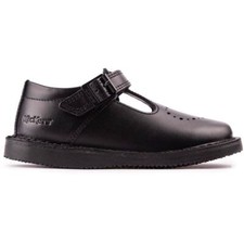 Kickers Infants Kopi Heart T Bar School Shoes Black