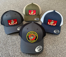 US Marines Hat USMC Flag SnapBack or FlexFit ...