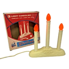 Vintage Sterling Brand Christmas Candolier In Origional Box WORKING