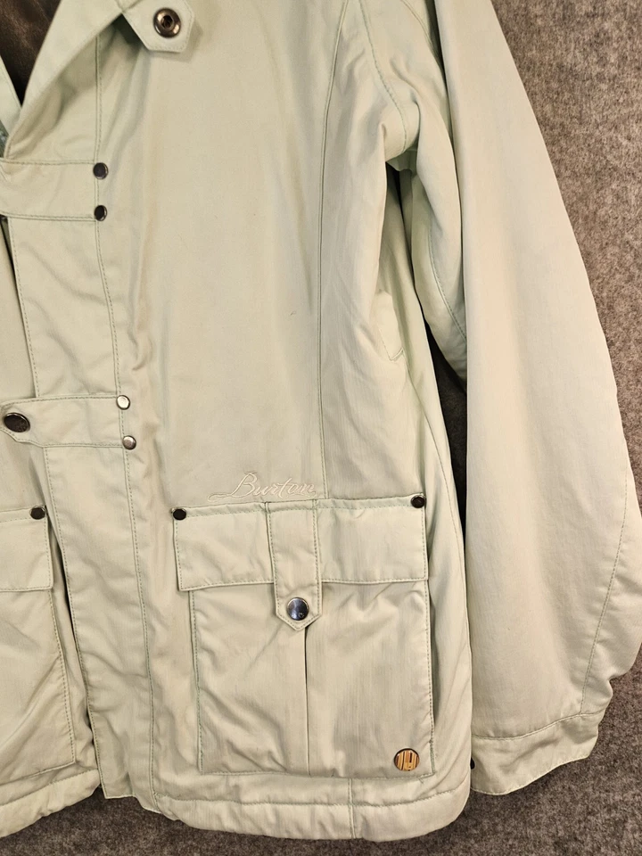 Chaqueta Burton Chopper Para Mujer S Snowboard Esquí Con Capucha Espuma de Mar Verde Aislante Foto 3 de 4