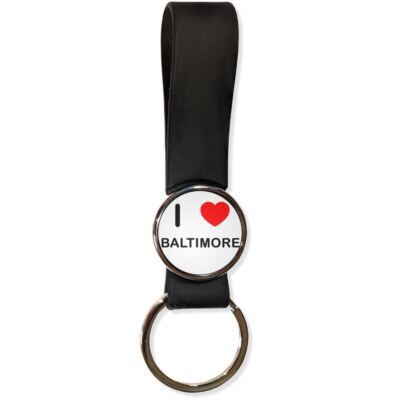 Baltimore I Love Silikon Loop Schlüsselanhänger (35 mm x 120 mm)