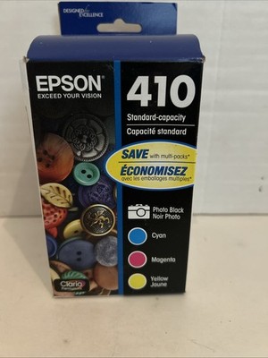 Epson 410 4pk Combo Ink Cartridges Photo Black/Cyan/Magenta/ Yellow Exp 2024