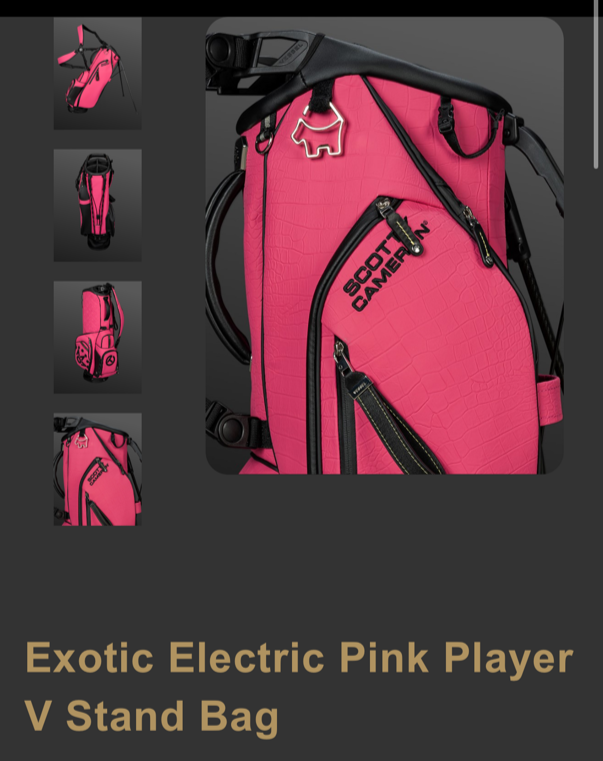 Scotty Cameron Masters 2026 Exotic Electric Pink Vessel Player V