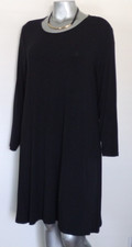 WOMEN'S BLACK OLD NAVY PULLOVER KNEE BLOUSON DRESS Size XXL LONG SLEEVE STRETCH