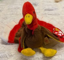 VINTAGE 1996 TY The Beanie Babies Collection Turkey "Gobbles" 7" Tall READ 