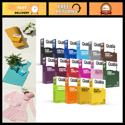All-Purpose Fabric Dye Powder - Easy to Use for Cotton, Wool, Silk & More, 16 Pa