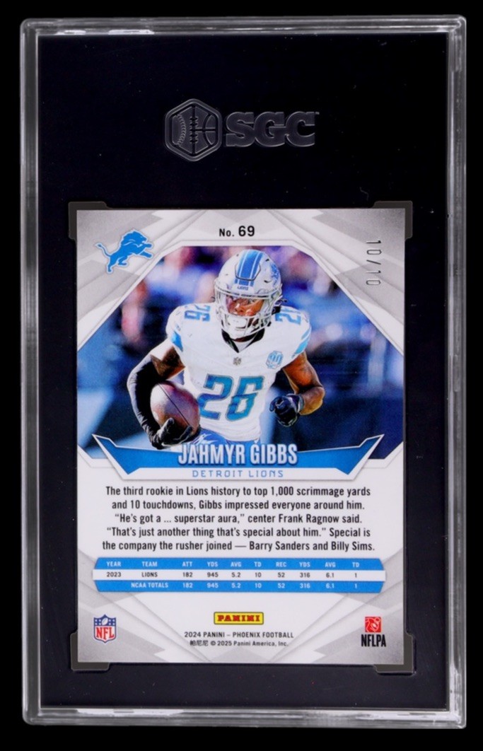 ハニカムカード　8点 2024 Panini Phoenix - Jahmyr Gibbs #69 Color Burst /10 for sale