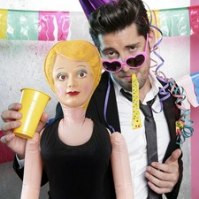59" Inflatable Blowup Doll for Party Pranks Bachelor Halloween Birthday Gag Gift