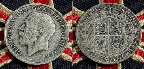 1912 Half Crown Solid Silver Antique Old Coin Year Titanic Ship Sank Vintage UK