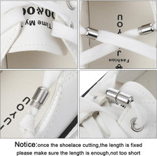 12Pcs Shoe Lace Tie Locks, Shoelace Locks Buckle, Silver Shoe Lace Clips No T...