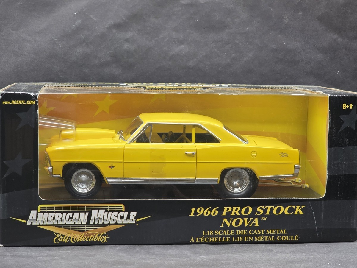 ミニカー Ertl 1/18 1966 Chevrolet Nova Pro Stock Ertl American Muscle 1966 Chevy Pro Stock Nova SS 1:18 Scale