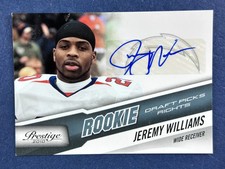 2010 Prestige Draft Light Blue Jeremy Williams Autograph Chargers /999