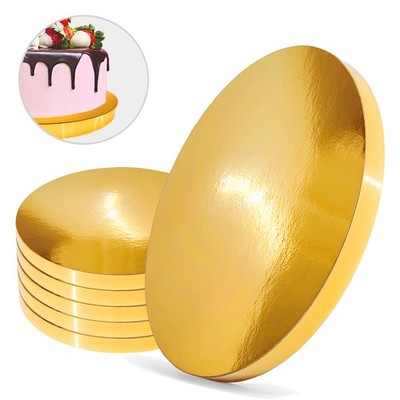 Cake Board Unterlage Gold 30 cm 2 cm Set 5 Stück Cake Drum Rund Premium Brand4Ca