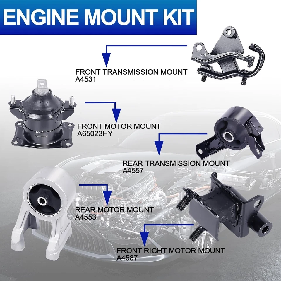 Juego de soportes de motor - Compatible con Honda Odyssey 2008 2009 2010 V6 3.5... Foto 3 de 4