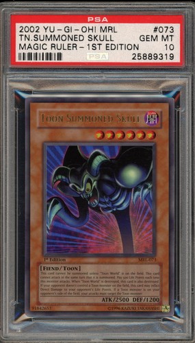 Yugioh Toon Summoned Skull Magic Ruler MRL-073 1st Edition PSA 10 Gem Mint
