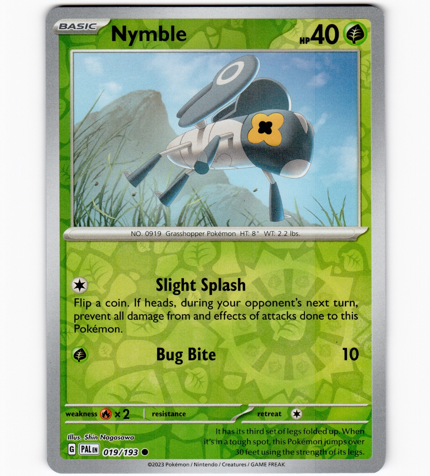 Nymble 019/193 SV02: Paldea Evolved Reverse Holo Common Pokemon