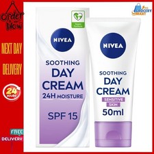 NIVEA Sensitive Day Cream (50 ml), Face Cream and Moisturiser with SPF 15 for S