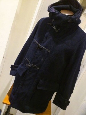 ENGINEERED GARMENTS 20oz Melton Duffle Coat Leather Toggles Special XS USA RARE