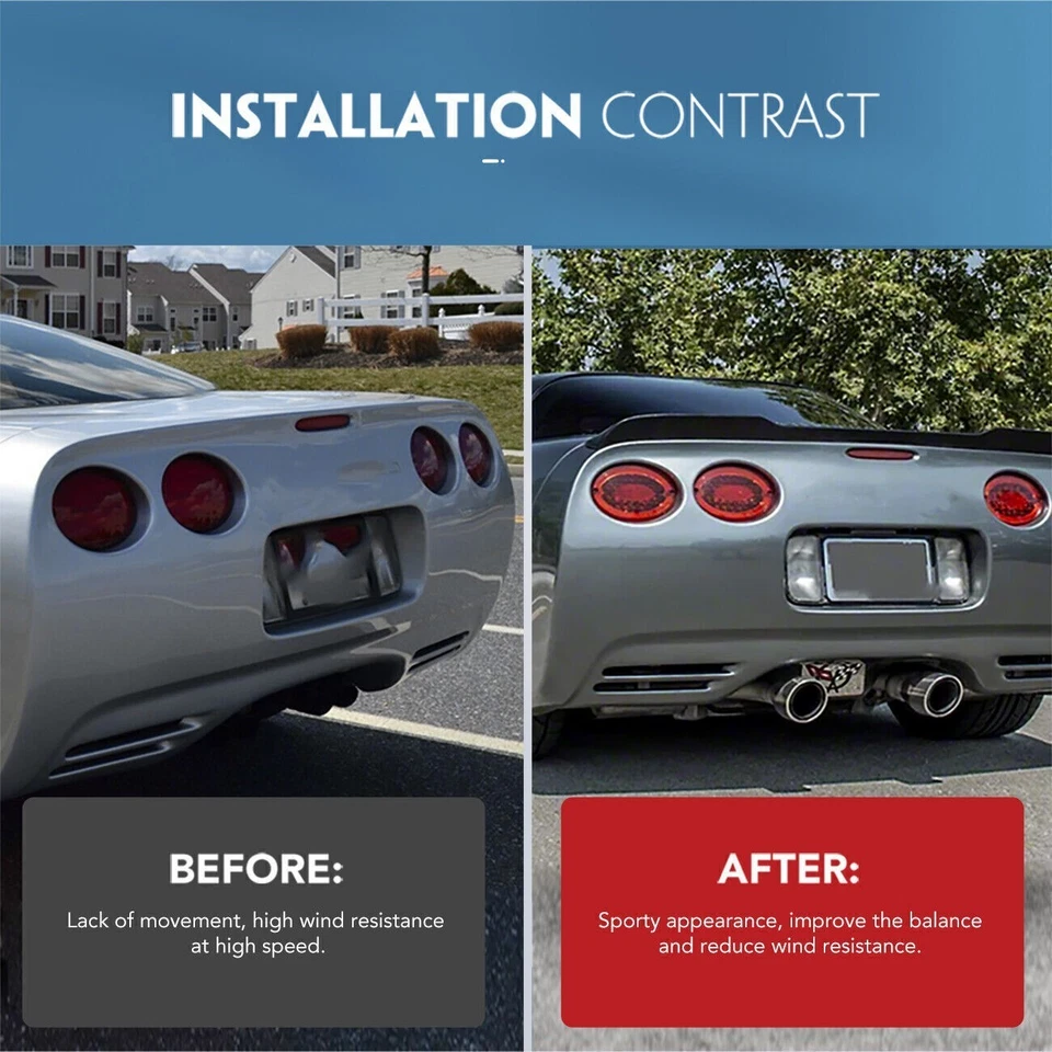 Alerón trasero brillante estilo extendido para Corvette C6 ZR1 2005-2013 Foto 3 de 4