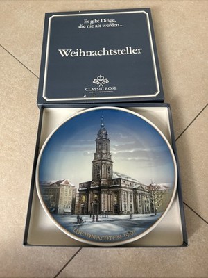 Rosenthal Christmas Weihnachtsteller Plate Dresden Kreuzkirche 1991