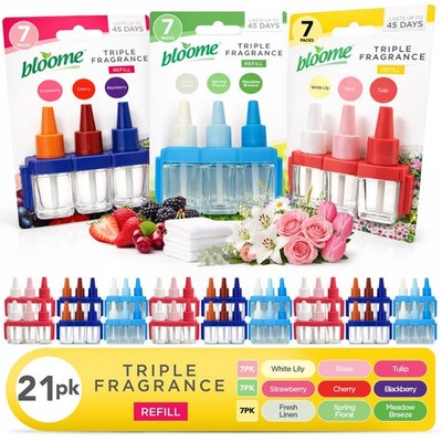 21 Stück XVOLUTION NACHFÜLLPACKUNGEN STECKBAR für Ambi Pur Maschine Lufterfrischer Beere Blumen