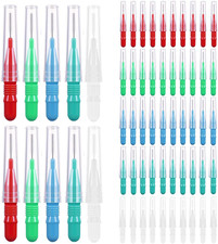 50 Pezzi Scovolini Dentali, Scovolino per Pulizia Denti Con Coperchio Spazzolini