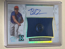 BLADE TIDWELL 2023 LEAF TRINITY JERSEY BUTTON RELIC AUTO /3 SSP AUTOGRAPH RPA SP