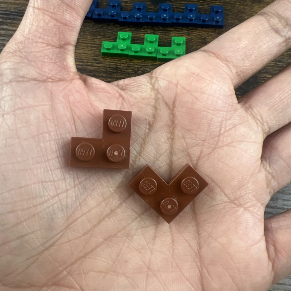 36 Piece Genuine LEGO 1x2x2  Multicolor Lot - Blue/Gray/Brown/Green/Teal - Image 4 of 4