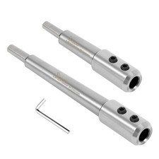 Swozzto 2PCS Forstner Bit Extension Set with Anti-Slip 1PCS 4.48"+1PCS 6.81"