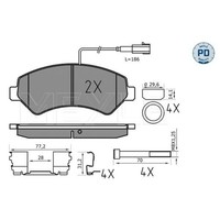 Meyle BremsbeläGe Vorne FüR Fiat Ducato Pritsche/Fahrgestell Peugeot