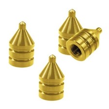 4PCS Car Tire Valve Stem Caps, Aluminum Alloy Corrosion-Resistant Car Yellow