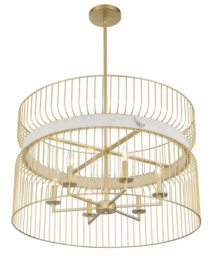 Minka Lavery 3396 Park Slope 6 Light 30"W Multi Light Pendant - Nouveau Gold - Picture 12 of 12